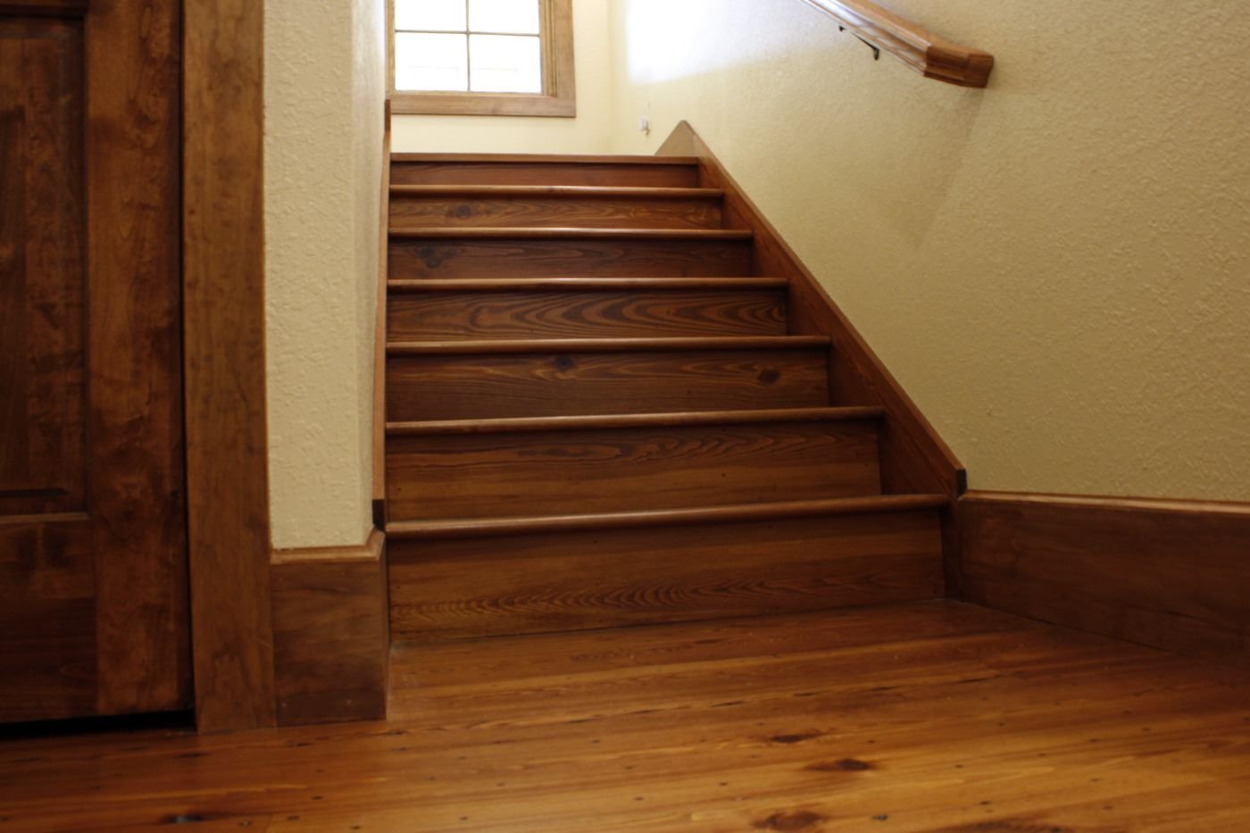Finished oak stair treads and risers